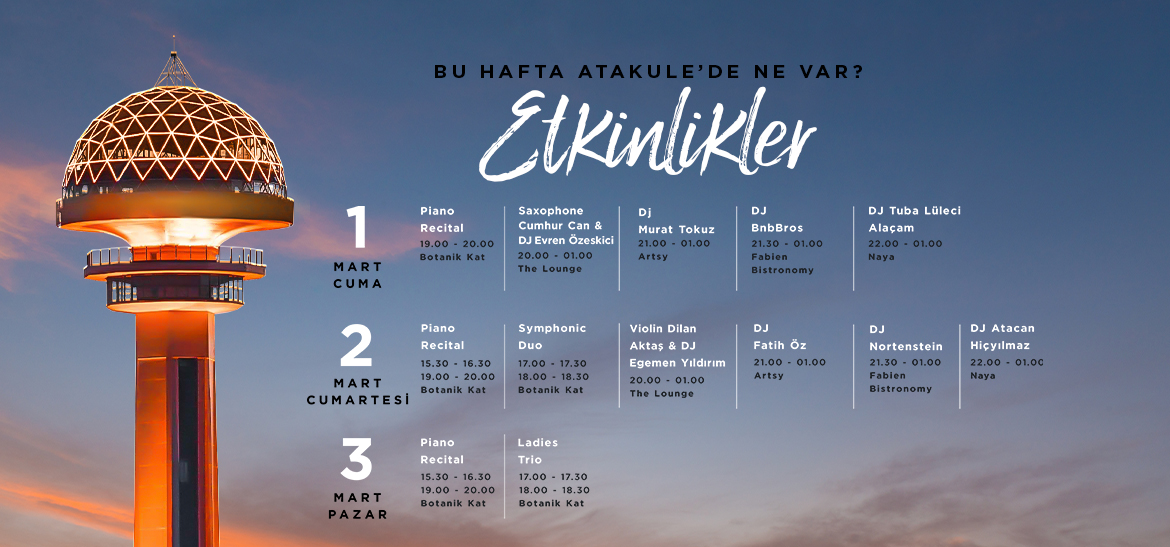 Atakule Haftalık Etkinlikleri